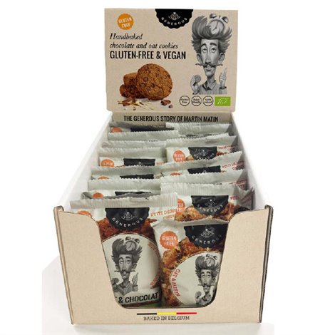 Cookies Flowpack - Martin Matin - BIO (glutenvrij-vegan) Display 20x30g