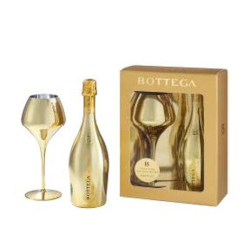 Giftbox Gold Prosecco Doc Spumante Brut 75cl + 1 glass