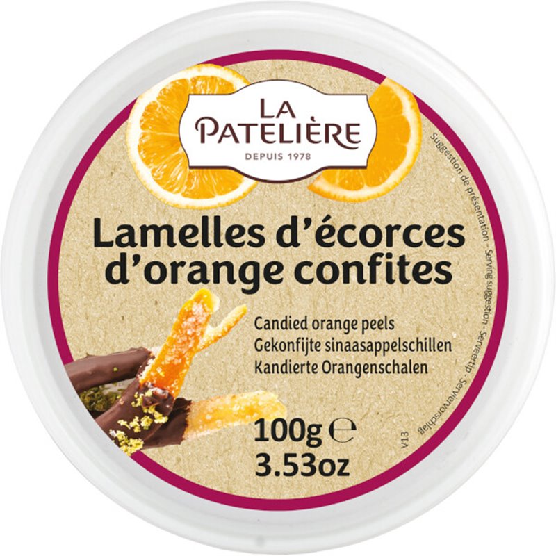  Lamelles d'écorces d'oranges confites 100g