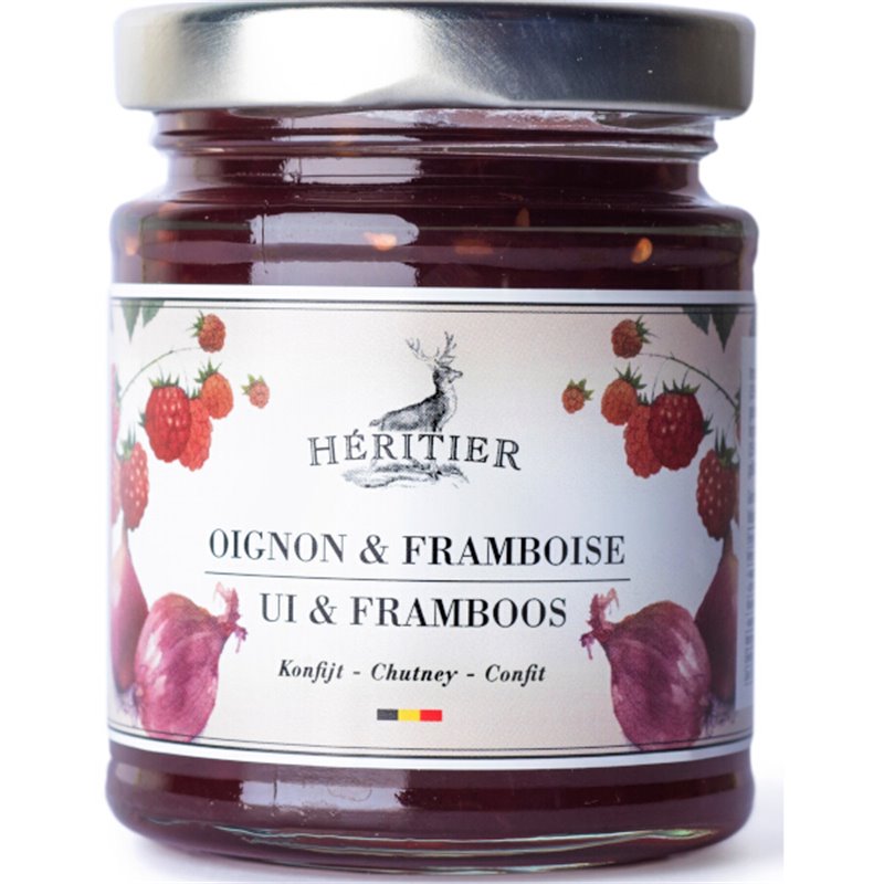 Confit d'oignons rouge aux framboises 180g